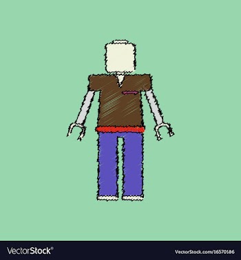Flat shading style icon kids toy robot vector image