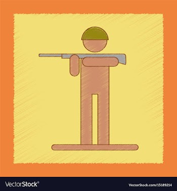 Flat shading style icon kids toy soldier vector image