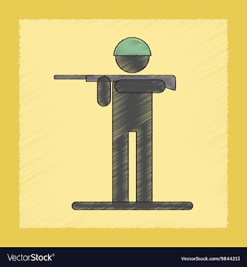 Flat shading style icon Kids toy soldier vector image