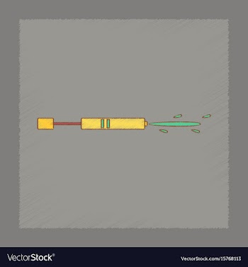 Flat shading style icon kids water gun vector image