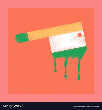 Flat shading style icon knife blood vector image