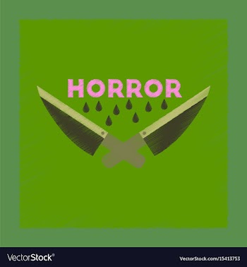 Flat shading style icon knives horror vector image