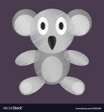 Flat shading style icon koala toy vector image