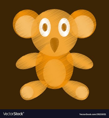Flat shading style icon koala toy vector image