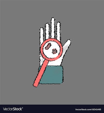 Flat shading style icon laboratory magnifier vector image