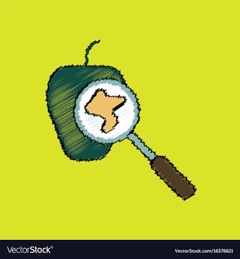 Flat shading style icon laboratory magnifier with vector image