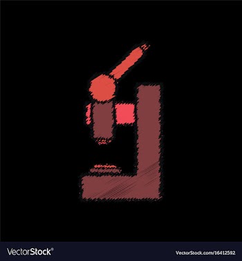 Flat shading style icon laboratory microscope vector image