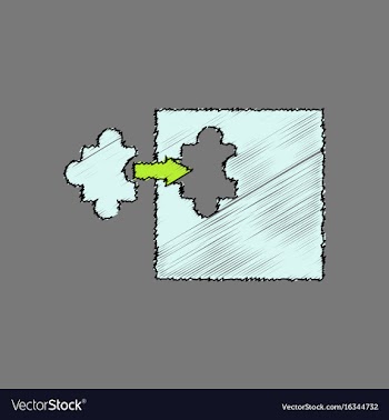 Flat shading style icon last piece puzzle vector image