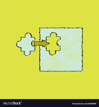 Flat shading style icon last piece puzzle vector image