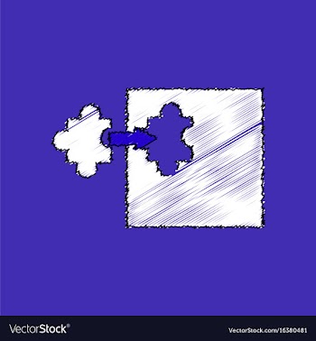 Flat shading style icon last piece puzzle vector image