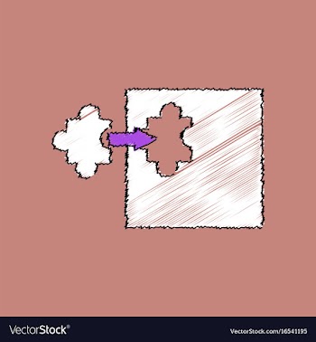 Flat shading style icon last piece puzzle vector image