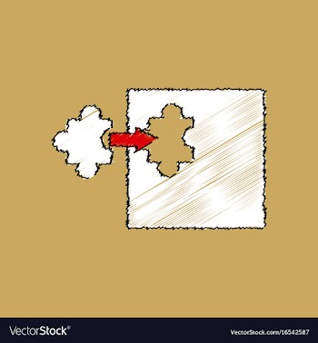Flat shading style icon last piece puzzle vector image