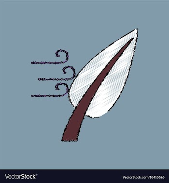 Flat shading style icon leaf and wind vector image