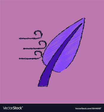 Flat shading style icon leaf and wind vector image