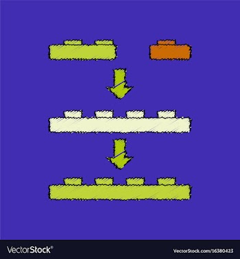 Flat shading style icon lego constructor vector image