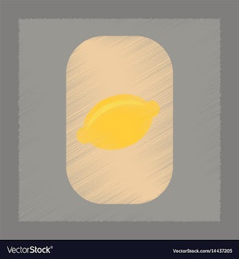 Flat shading style icon lemon symbol vector image