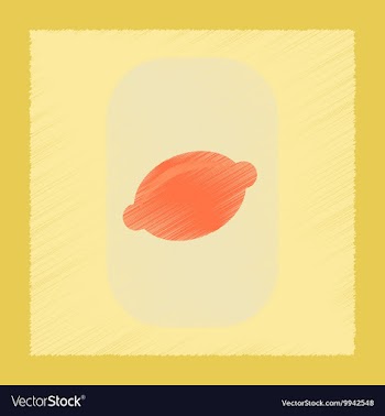 Flat shading style icon lemon symbol vector image
