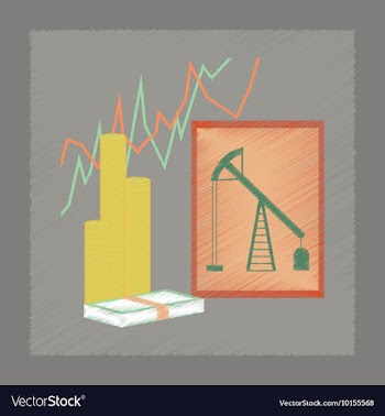 Flat shading style icon lesson economy vector image