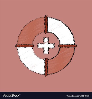 Flat shading style icon lifebuoy vector image