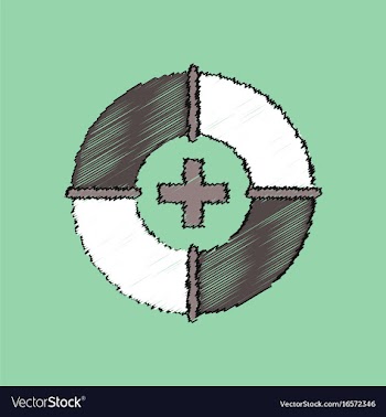 Flat shading style icon lifebuoy vector image