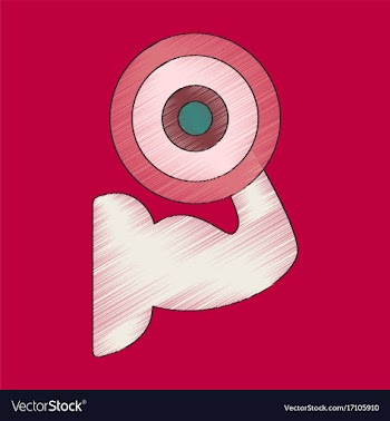 Flat shading style icon logo bicep vector image