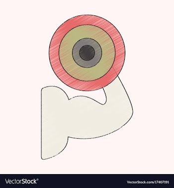 Flat shading style icon logo bicep vector image