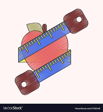 Flat shading style icon logo diet vector image