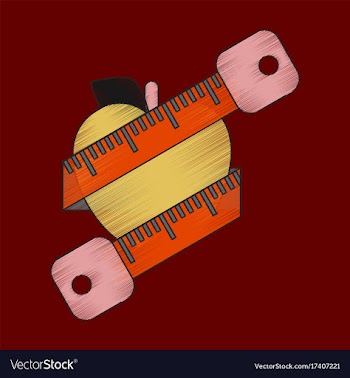 Flat shading style icon logo diet vector image