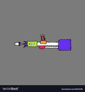 Flat shading style icon machine gun bullet shot vector image