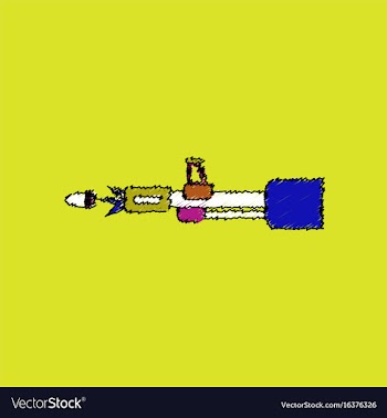 Flat shading style icon machine gun bullet shot vector image