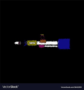 Flat shading style icon machine gun bullet shot vector image