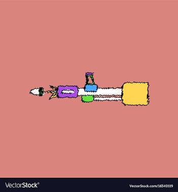 Flat shading style icon machine gun bullet shot vector image