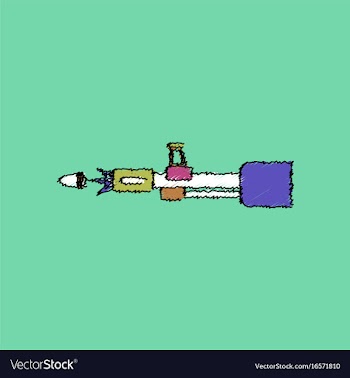 Flat shading style icon machine gun bullet shot vector image