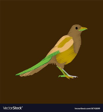 Flat shading style icon magpie vector image