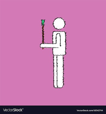 Flat shading style icon man and sex stick vector image