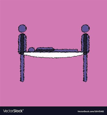 Flat shading style icon man on a stretcher vector image
