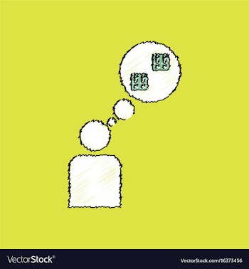 Flat shading style icon man silhouette think dice vector image