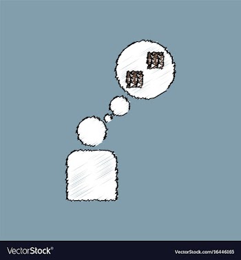 Flat shading style icon man silhouette think dice vector image