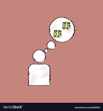 Flat shading style icon man silhouette think dice vector image