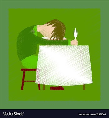 Flat shading style icon man sleeping at desk vector image