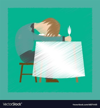 Flat shading style icon man sleeping at desk vector image