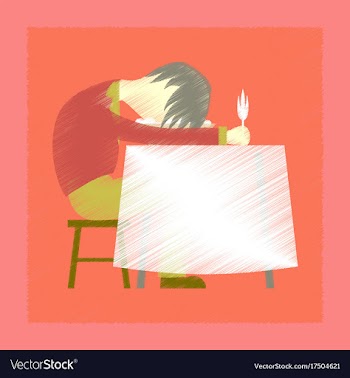 Flat shading style icon man sleeping at desk vector image