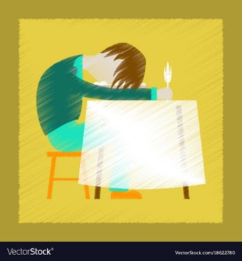 Flat shading style icon man sleeping at desk vector image