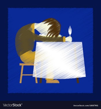 Flat shading style icon man sleeping at desk vector image