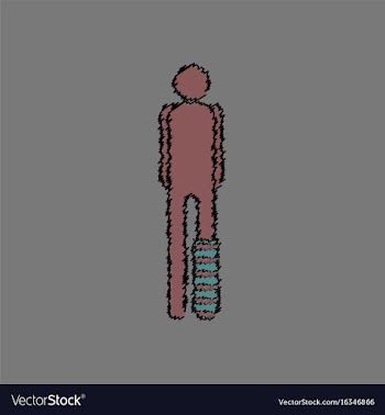 Flat shading style icon man with broken leg vector image