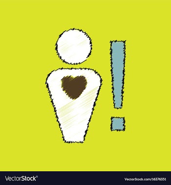 Flat shading style icon man with heart sign vector image
