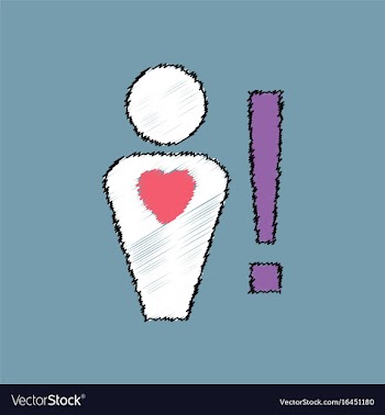 Flat shading style icon man with heart sign vector image