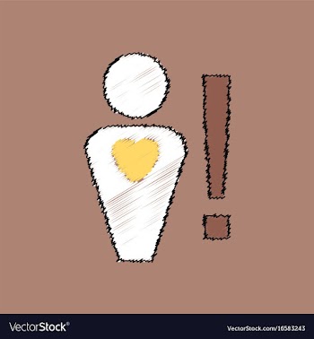 Flat shading style icon man with heart sign vector image