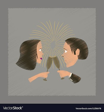 Flat shading style icon man woman glasses vector image