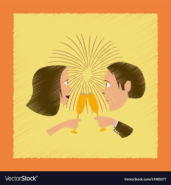 Flat shading style icon man woman glasses vector image